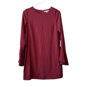 Naked Zebra Burgundy Dress Style# MD110145 Size Small‎ Flare Sleeves Modern Boho
